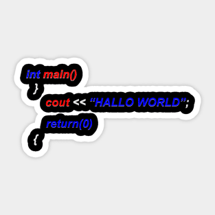 Hallo World Sticker